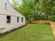 Landscaped backyard showing a well-maintained lawn and modern privacy fence at 2114 Thurmond Pl, Charlotte, NC 28205