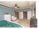 Large bedroom boasts tray ceilings, ceiling fan, and a walk-in closet at 4001 Brook Valley Run, Monroe, NC 28110