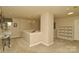 Landing area featuring a small window and a chandelier, with a view of the stairs and living space at 4001 Brook Valley Run, Monroe, NC 28110