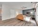 Cozy living room with modern decor, wood floors, and natural light at 424 Castlebury Ct, Clover, SC 29710
