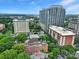 Aerial view showcasing city buildings and greenery with a clear sky at 515 N Church St # 305, Charlotte, NC 28202