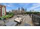 Spacious rooftop deck with seating, planters and city views at 515 N Church St # 305, Charlotte, NC 28202
