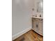 Small vanity with storage. Neutral paint with updated fixtures at 5518 Morris Hunt Dr, Fort Mill, SC 29708