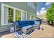 Beautiful deck with stylish blue wicker furniture, creating an ideal outdoor living space at 5518 Morris Hunt Dr, Fort Mill, SC 29708