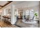 Open kitchen and dining area with a breakfast bar, stainless steel appliances, pendant lighting, and an eat-in kitchen at 5518 Morris Hunt Dr, Fort Mill, SC 29708