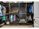 Organized walk-in closet with shelving, drawers, and hanging space for clothing at 5518 Morris Hunt Dr, Fort Mill, SC 29708