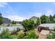 Tranquil backyard with a meticulously landscaped garden, featuring lush greenery, stone accents, and a charming patio at 7130 Maricopa Rd, Charlotte, NC 28277