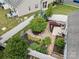 Aerial view of landscaped backyard and patio area at 7130 Maricopa Rd, Charlotte, NC 28277