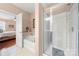 Clean bathroom featuring shower and a separate soaking tub at 7130 Maricopa Rd, Charlotte, NC 28277