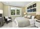 Cozy bedroom featuring a comfortable bed, natural light, and stylish decor at 9957 Cask Way, Huntersville, NC 28078
