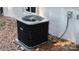 A modern black AC unit at 148 Forest Heights Dr, Mcadenville, NC 28101