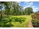 A serene backyard view with lush greenery and privacy, perfect for outdoor relaxation at 1632 Charles Raper Jonas Hwy, Mount Holly, NC 28120