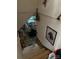 A view of the basement from the staircase, showcasing a functional living space at 1895 Sandy Cir, Newton, NC 28658