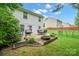 Exterior rear view of a home featuring a patio area with a dining set and a fire pit at 1912 8Th Se St, Hickory, NC 28602