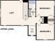 Layout of the upper level featuring a loft, 2 bedrooms, linen closet, and a full bath at 21013 Running Creek Dr # 4, Locust, NC 28097