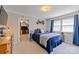 Well-lit bedroom with blue accents, offering comfortable space with natural light at 3500 Sunningdale Ln # 221, Statesville, NC 28625