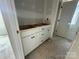 Bathroom with newly installed vanity with drawers and cabinets at 4040 Grommet Ct, Matthews, NC 28105