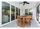 Outdoor seating area with table and chairs, seamlessly connected to the indoor space at 482 Lucky Nw Dr, Concord, NC 28027