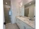 Modern bathroom featuring double vanity, neutral paint color, and large walk-in shower at 6013 Countess Dr # 51, Charlotte, NC 28217