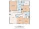 A detailed second floor plan showing the layout of the bedrooms, bathrooms and loft at 6017 Fazio Ct, Harrisburg, NC 28075