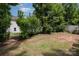 Backyard featuring a grassy area and some shrubs at 7209 Cuddington Dr, Charlotte, NC 28215
