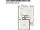 First floor plan showcasing the kitchen, dining area, living room, and garage layout at 7209 Cuddington Dr, Charlotte, NC 28215