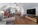 Large bonus room with sloped ceilings provides ample seating, shelving, and entertainment space at 7600 Dunsmuir Ct, Cornelius, NC 28031