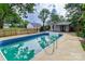 Inviting backyard pool with a clear view of the home and lush landscaping at 940 N New Hope Rd, Gastonia, NC 28054