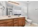 Spacious bathroom with double vanity, large mirror, and plenty of storage at 9814 Tompkins Ln, Waxhaw, NC 28173