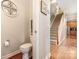 Hallway view to stairway and kitchen at 9814 Tompkins Ln, Waxhaw, NC 28173