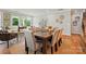 Formal dining room with seating for six and modern decor accents at 9842 Quercus Ln, Huntersville, NC 28078