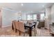 The floor plan displays a dining room opening to the living room at 9842 Quercus Ln, Huntersville, NC 28078