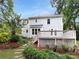 Charming backyard featuring a spacious deck and lush landscaping, creating a serene outdoor retreat at 124 Creek Hollow Trl, Belmont, NC 28012