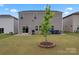 Fenced backyard with lawn, young tree, and patio at 12536 Stoneybrook Pkwy, Huntersville, NC 28078