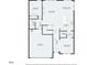 First floor blueprint featuring an open-concept living space with the kitchen, living room, and dining area at 12536 Stoneybrook Pkwy, Huntersville, NC 28078