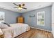 Bedroom includes hardwood floors, ceiling fan and lots of natural light at 126 Rocky Trail Ct, Fort Mill, SC 29715
