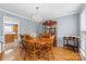 Elegant dining room featuring hardwood floors and chandelier lighting fixture at 126 Rocky Trail Ct, Fort Mill, SC 29715