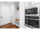 Modern hallway with stainless steel oven and microwave at 126 Still Creek Dr, Mooresville, NC 28115