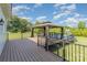 Backyard featuring a large deck and above ground pool with slide at 135 Waycross Dr, Rockwell, NC 28110