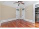 Spacious bedroom with wood floors and neutral paint at 135 Waycross Dr, Rockwell, NC 28110