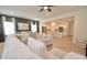 Inviting open concept living room and dining area, seamlessly connected with a view to the kitchen at 1365 Eagle Claw Dr, Kannapolis, NC 28083