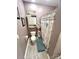 Functional bathroom with a toilet, shower and bath with tile floors at 1545 Lewis Farm Rd, Kings Mountain, NC 28086