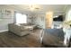 Cozy living room with hardwood floors, comfortable furniture, and lots of natural light at 1545 Lewis Farm Rd, Kings Mountain, NC 28086