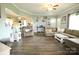 Open concept living room with hardwood floors, neutral colors, and comfortable seating at 1545 Lewis Farm Rd, Kings Mountain, NC 28086