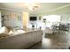 Open-concept living room with hardwood floors and a view of the kitchen at 1545 Lewis Farm Rd, Kings Mountain, NC 28086