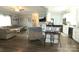 Spacious living room and kitchen area with hardwood floors and an open layout at 1545 Lewis Farm Rd, Kings Mountain, NC 28086