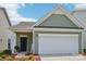 Charming one-story home featuring light green siding, a white garage door, and a well-maintained front yard at 1770 Troon Dr, Salisbury, NC 28144