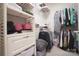 Organized walk-in closet with built-in shelving and ample storage space for clothes and accessories at 19182 Mallard Dr, Fort Mill, SC 29707