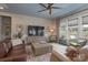 Comfortable living room with a large TV, stylish furniture, and great natural light at 215 Pintail Dr, Monroe, NC 28110