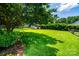 Spacious backyard with lush lawn, large tree, and a shed enclosed by a wooden fence at 2209 Cardinal Loop, Stanley, NC 28164
